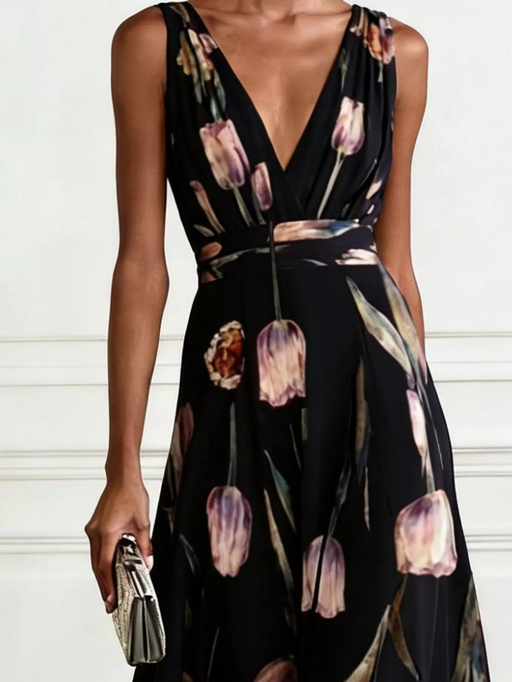 Sleeveless V-Neck Floral Maxi Dress by Belle Bijouix – view 18 of 37