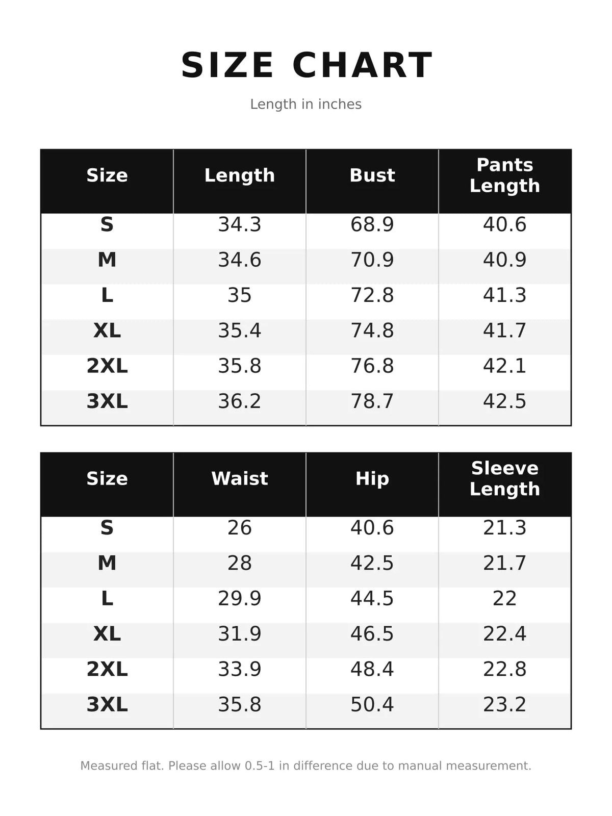 Turtleneck Poncho & Wide-Leg Pants Set size chart by Belle Bijouix