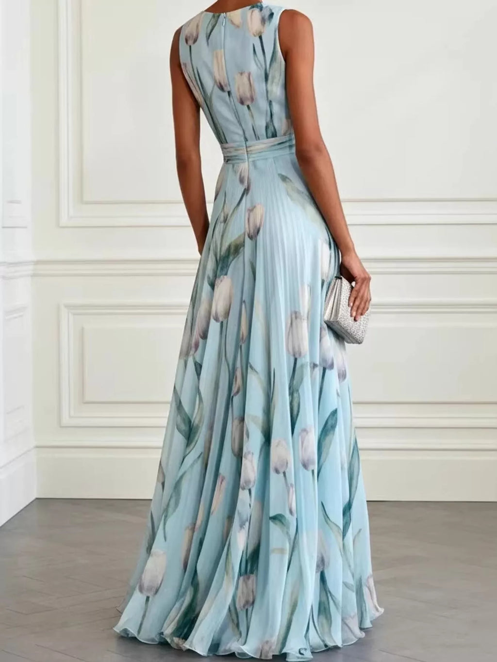 Sleeveless V-Neck Floral Maxi Dress by Belle Bijouix – view 2 of 37