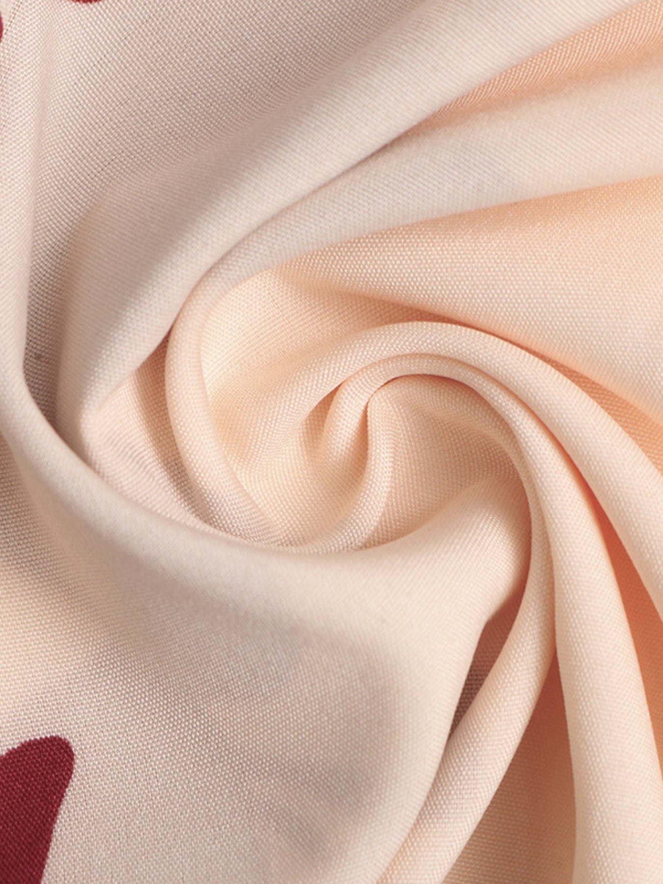 Deep V-Neck Spaghetti Strap Maxi Dress in peach satin-like fabric with soft drape