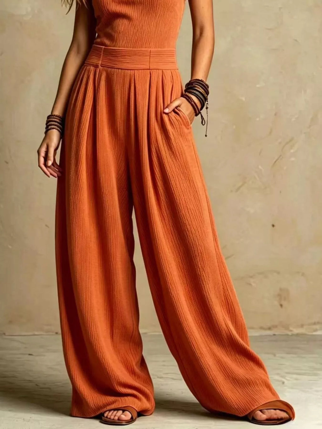 Halter Neck Wide-Leg Jumpsuit