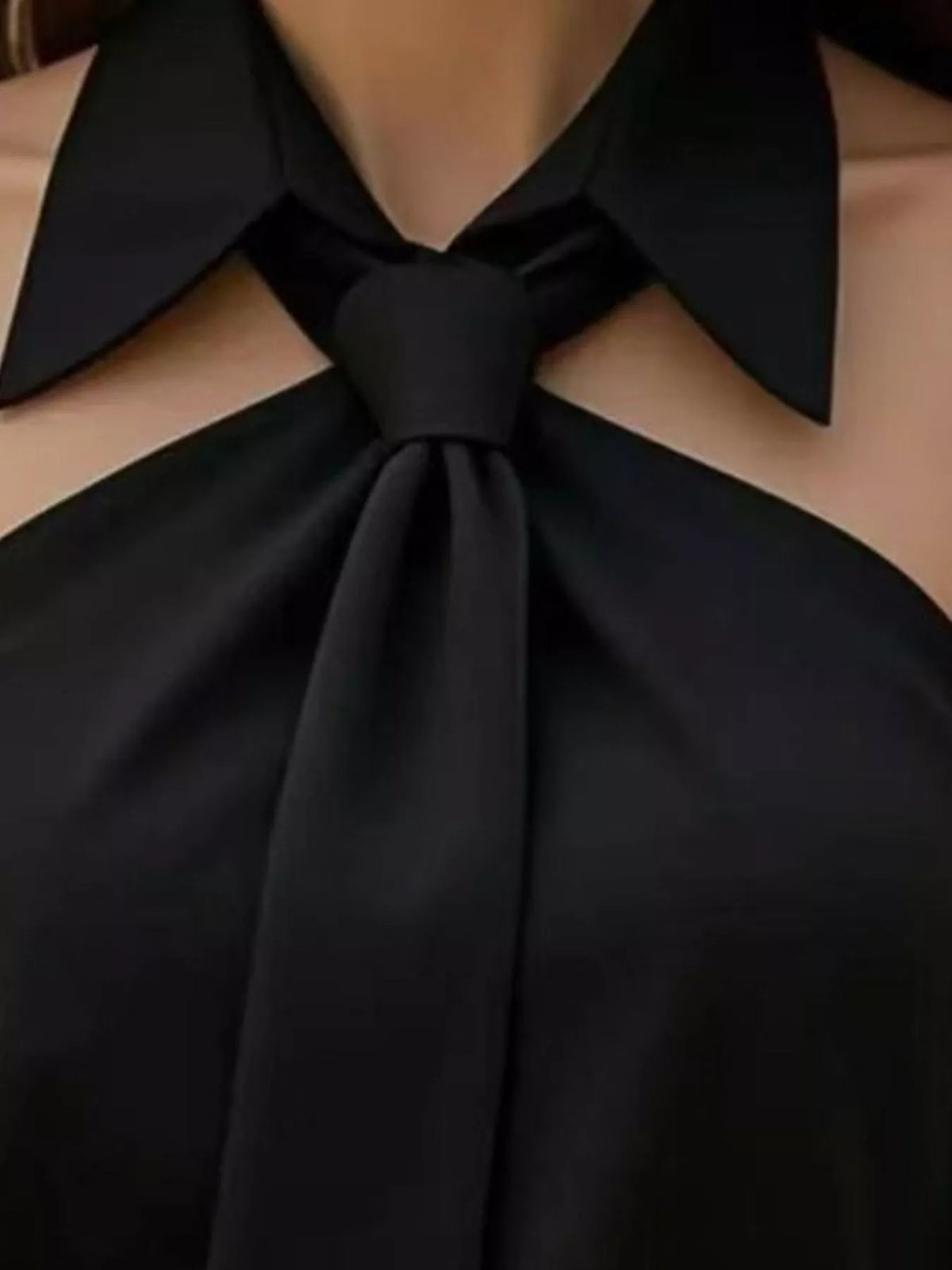 Sleeveless Halter Neck Top with Tie-Front Collar by Belle Bijouix – view 6 of 16
