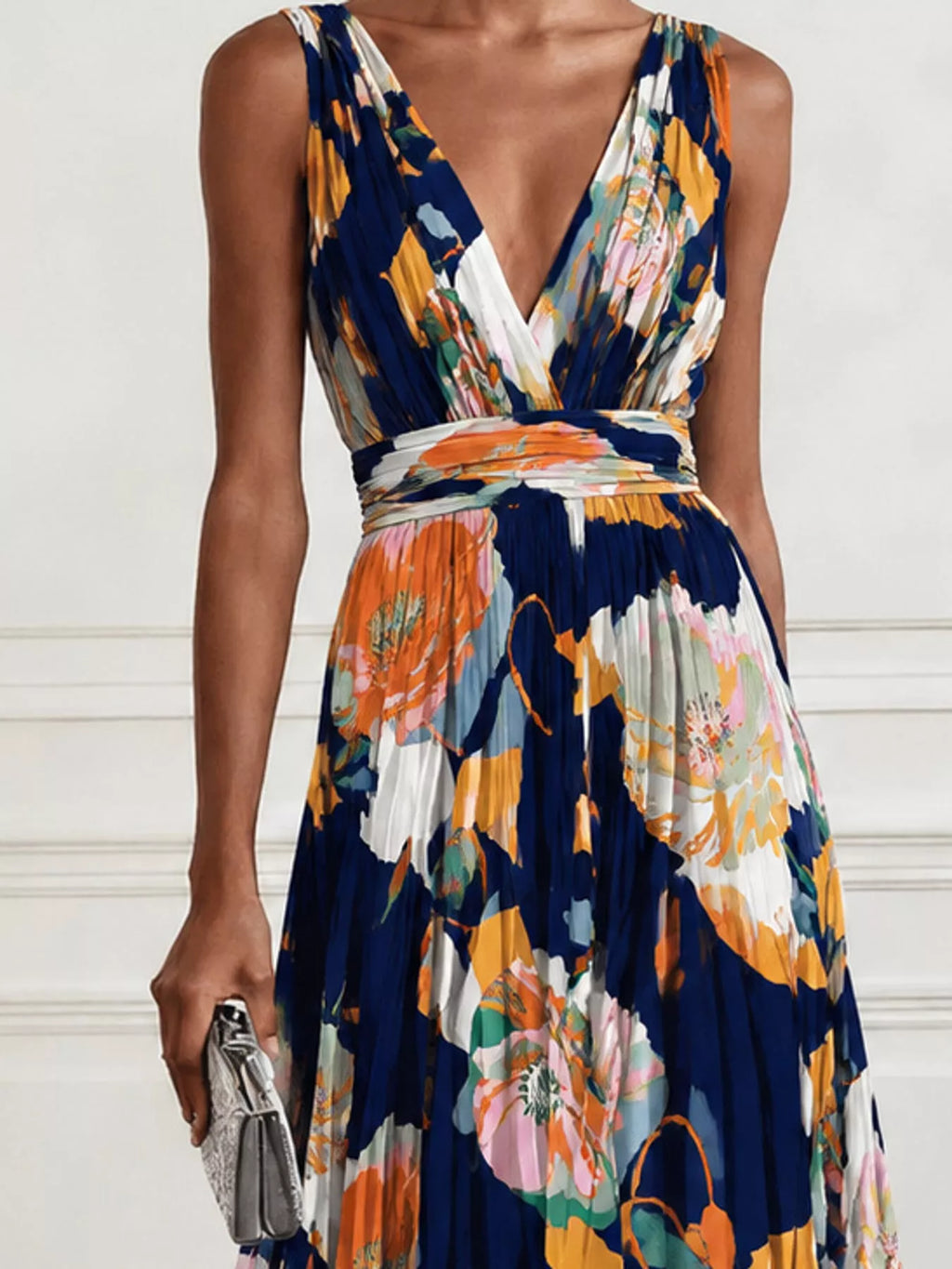 Sleeveless V-Neck Floral Maxi Dress by Belle Bijouix – view 24 of 37