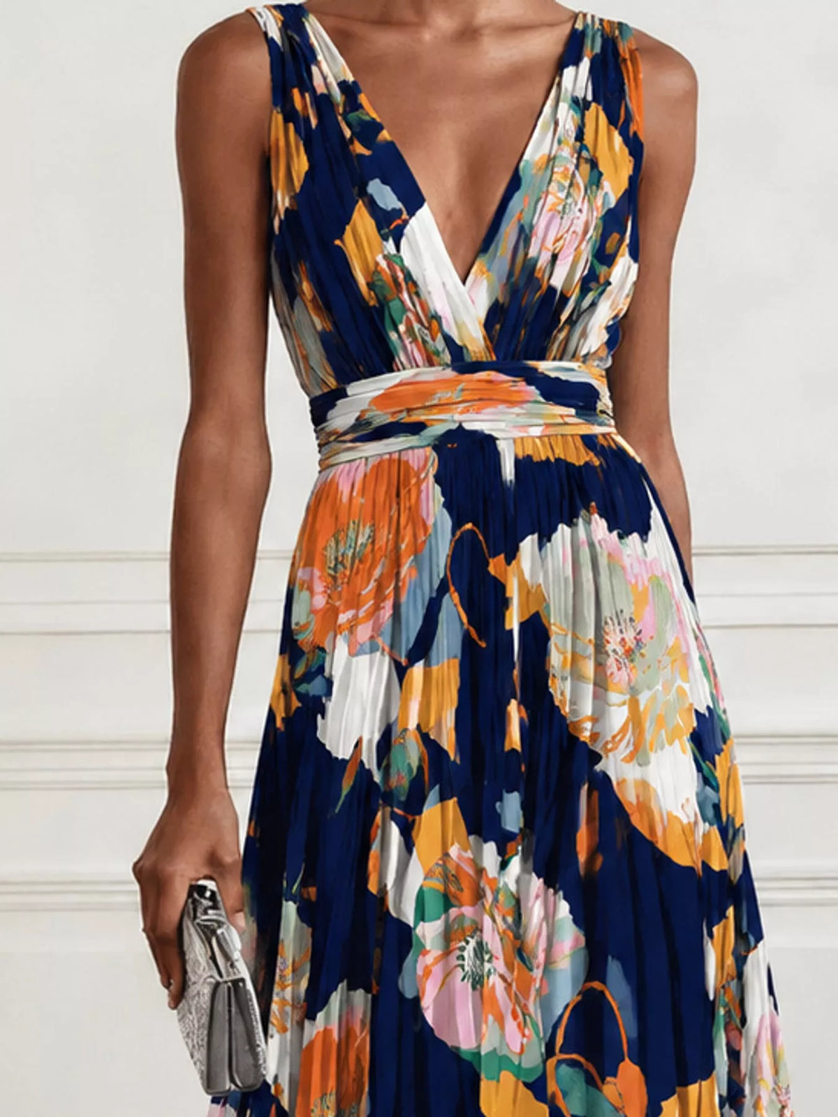 Sleeveless V-Neck Floral Maxi Dress by Belle Bijouix – view 24 of 37