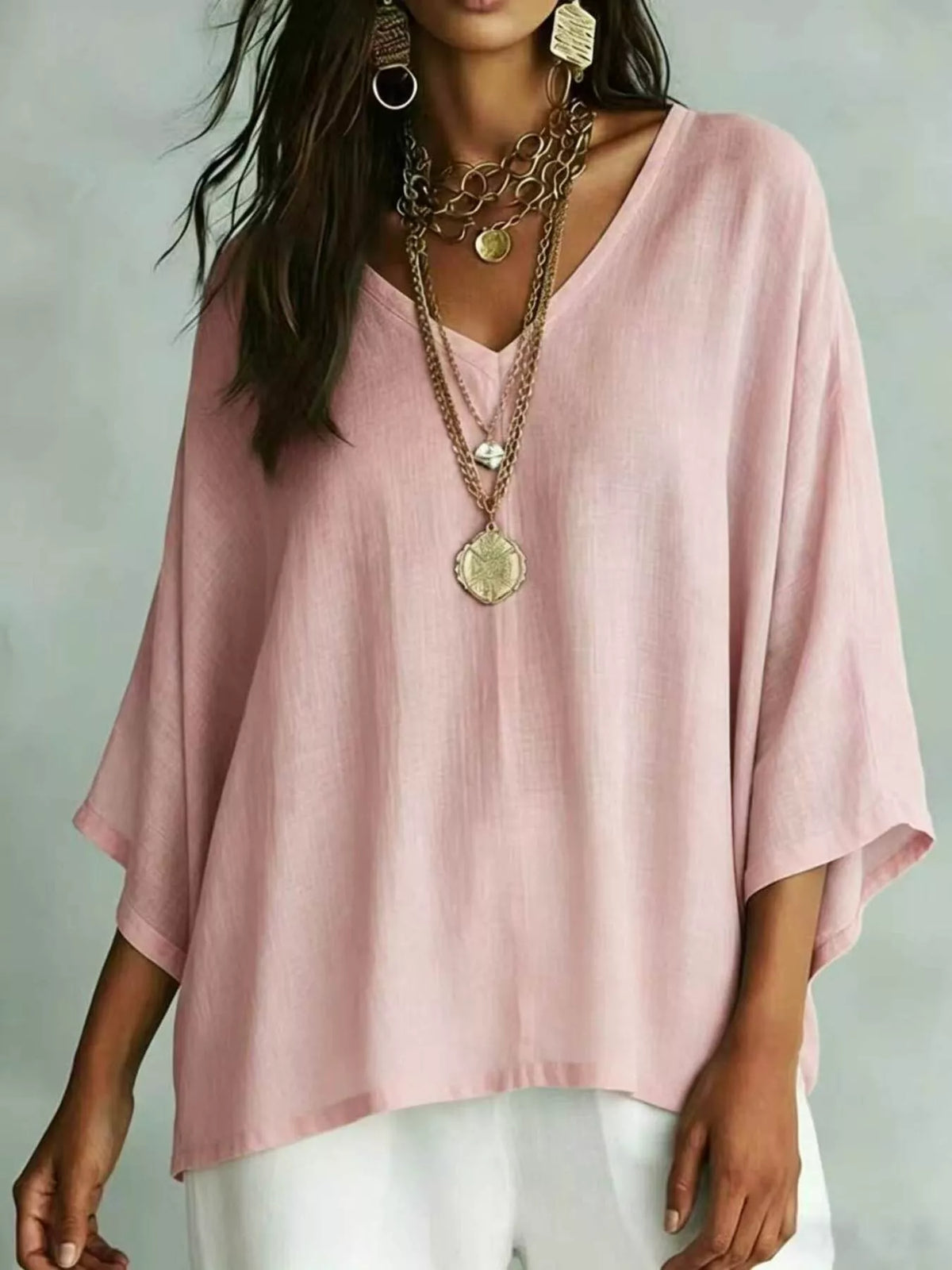 V-Neck Loose Fit T-Shirt
