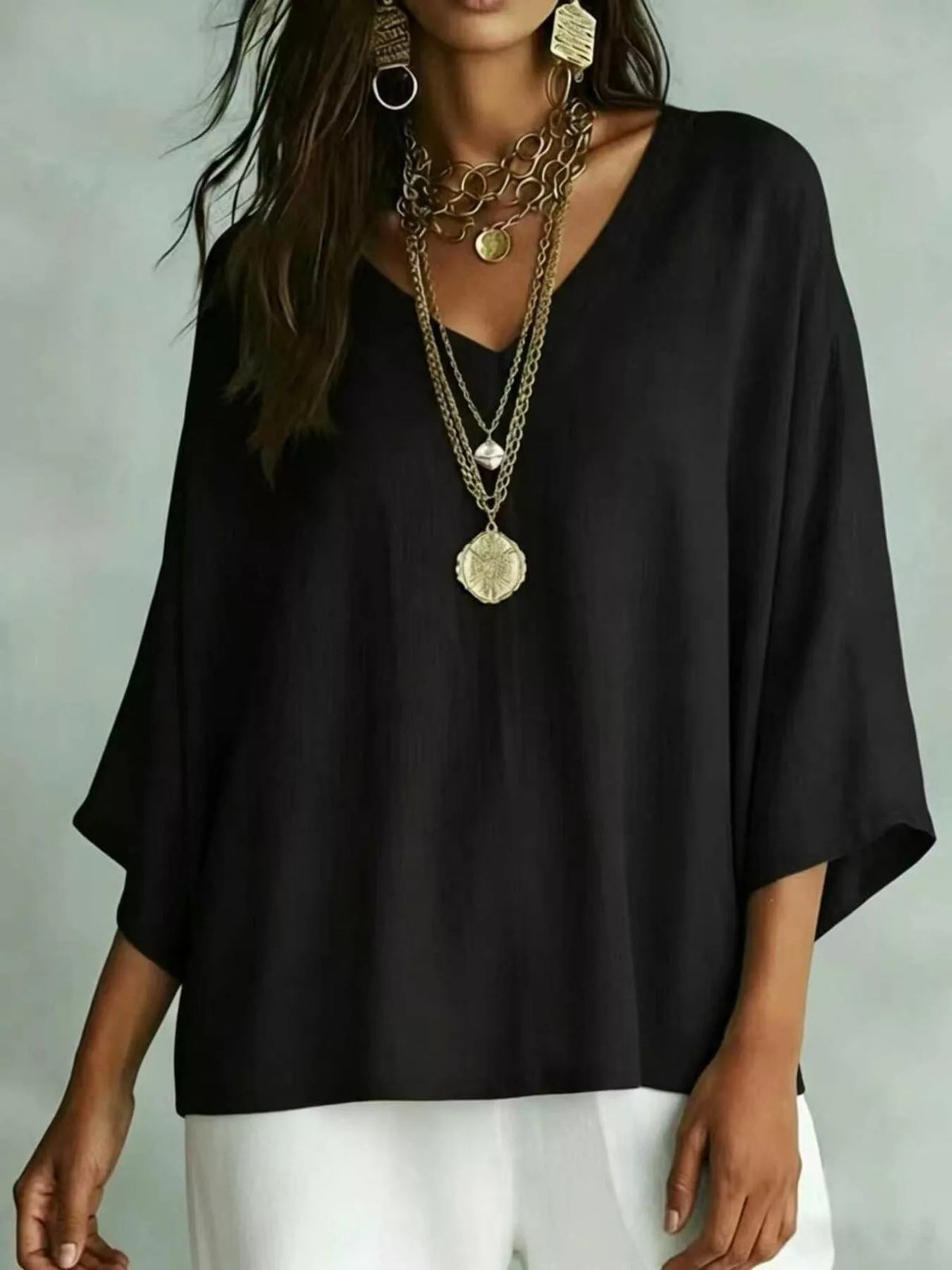 V-Neck Loose Fit T-Shirt