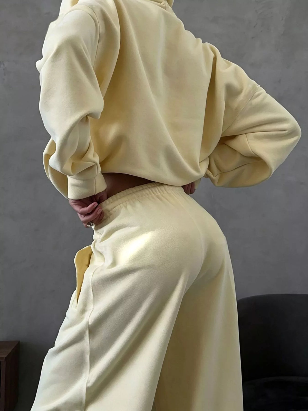 Zip-Up Hoodie & Wide-Leg Sweatpants Set by Belle Bijouix – view 26 of 29