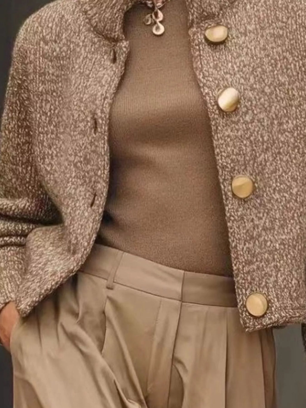 Button-Down Long Sleeve Cardigan