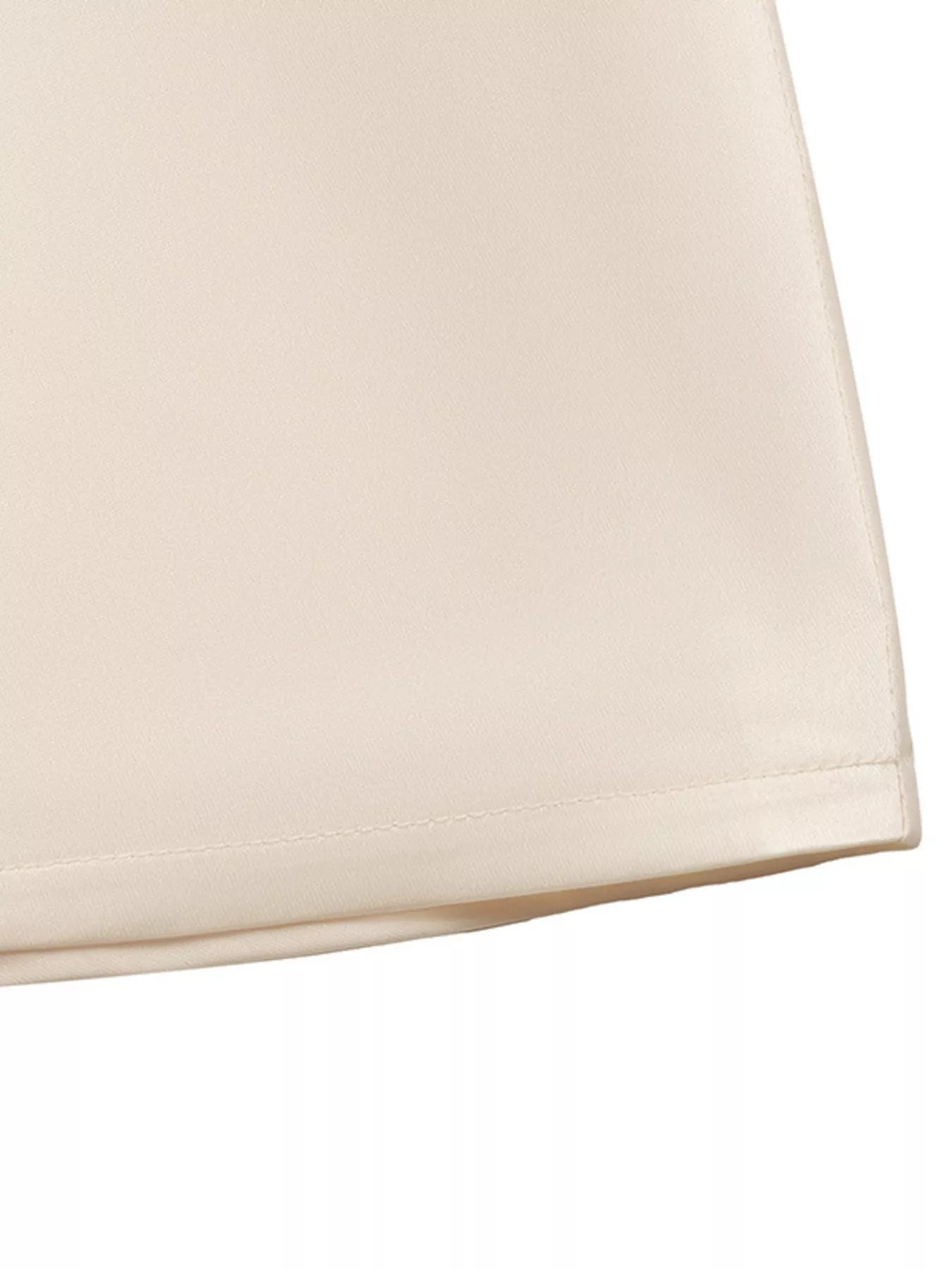 Sleeveless A-Line Midi Dress in beige fabric with clean hem detail
