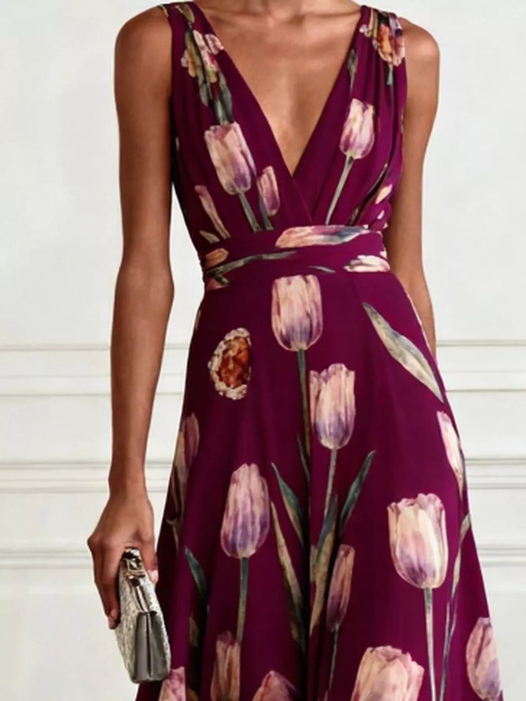 Sleeveless V-Neck Floral Maxi Dress by Belle Bijouix – view 12 of 37