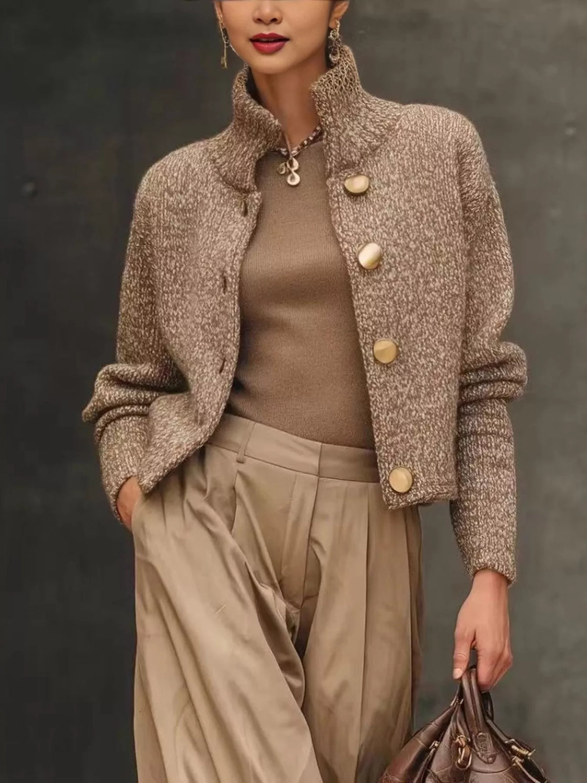 Button-Down Long Sleeve Cardigan