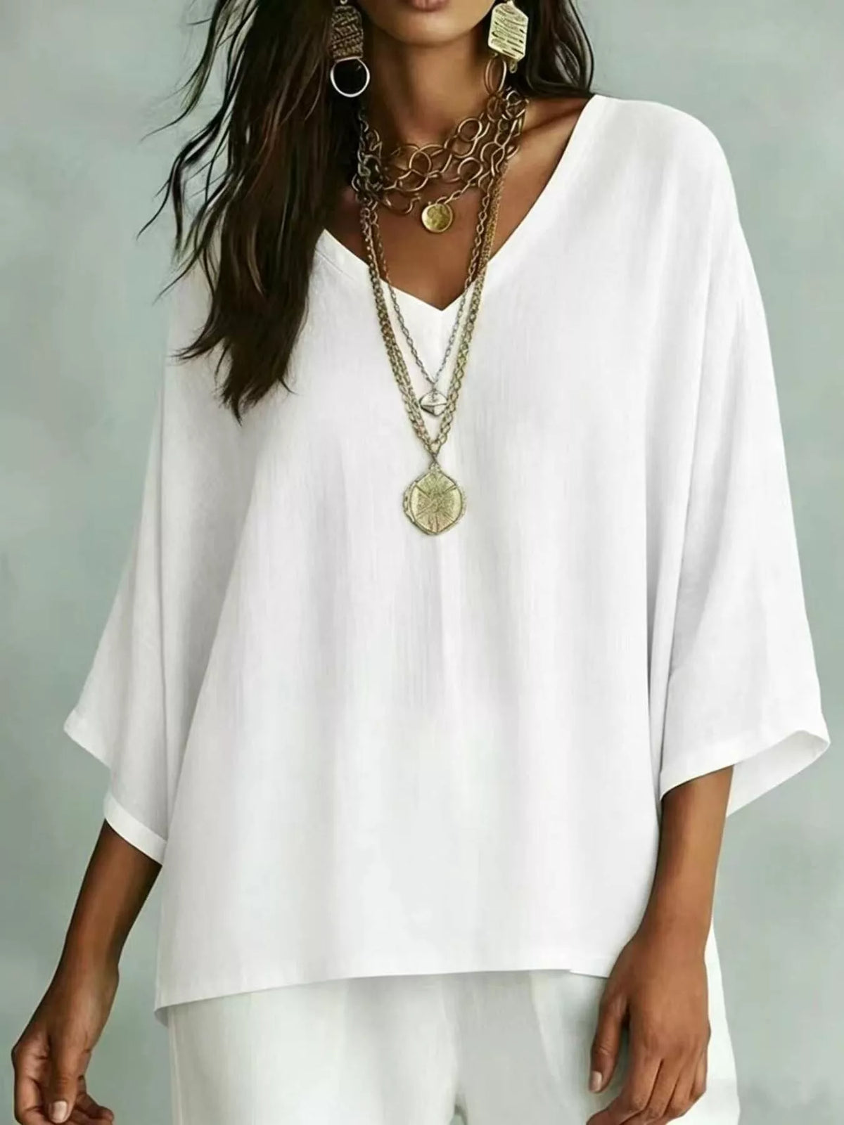 V-Neck Loose Fit T-Shirt
