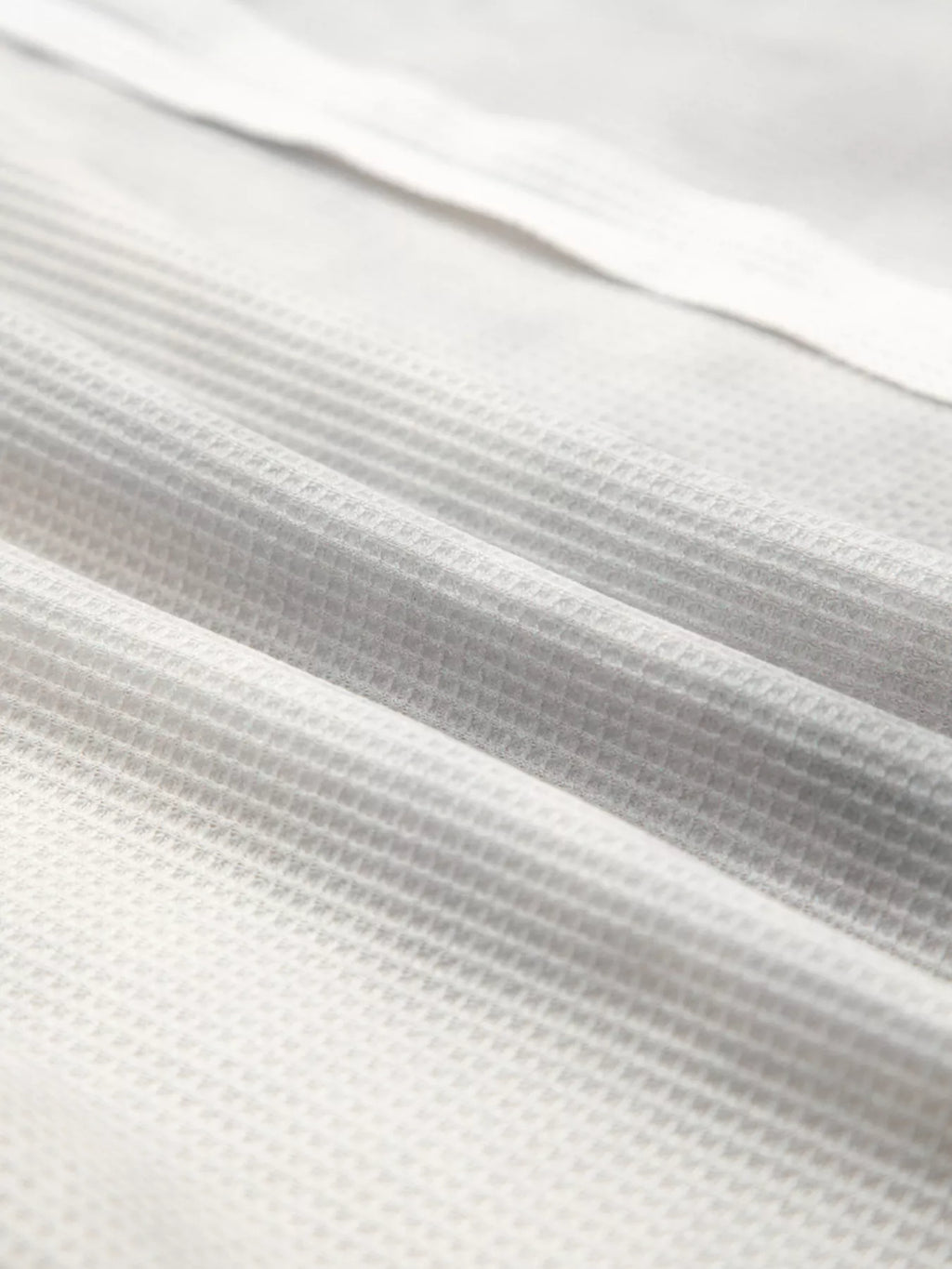 Floral Patched Waffle Textured V Neck Casual Hooded Top white waffle-knit fabric close-up