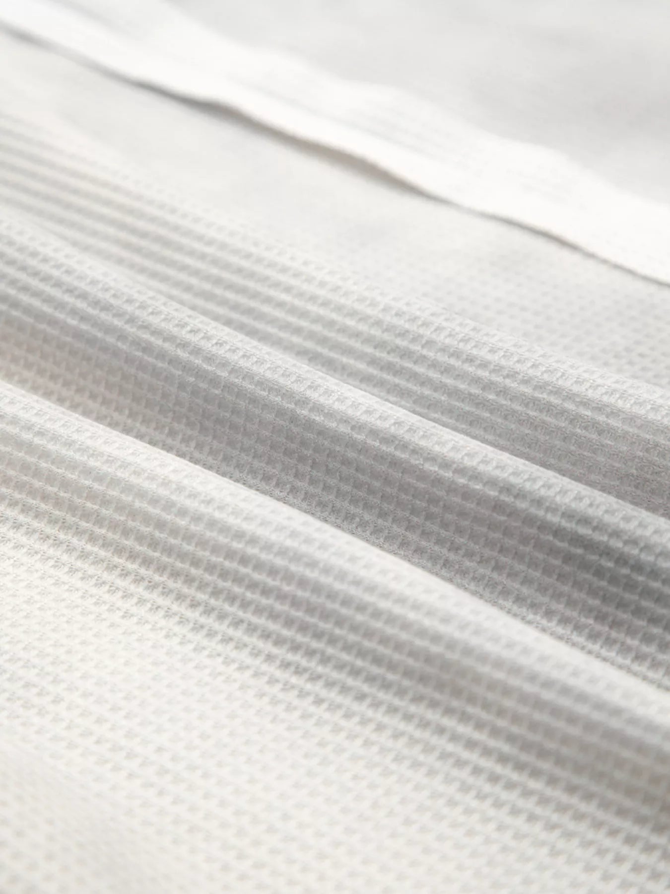 Floral Patched Waffle Textured V Neck Casual Hooded Top white waffle-knit fabric close-up