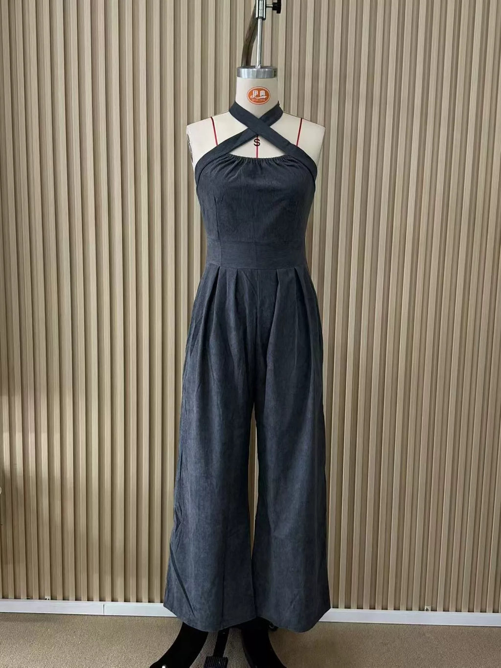 Halter Neck Wide-Leg Jumpsuit