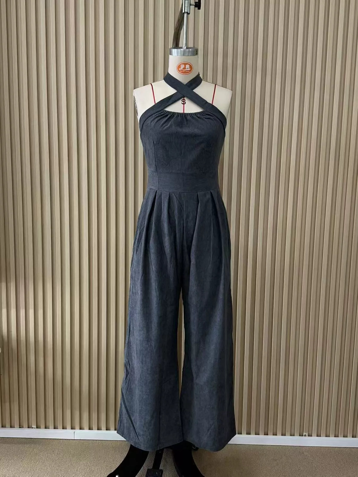 Halter Neck Wide-Leg Jumpsuit