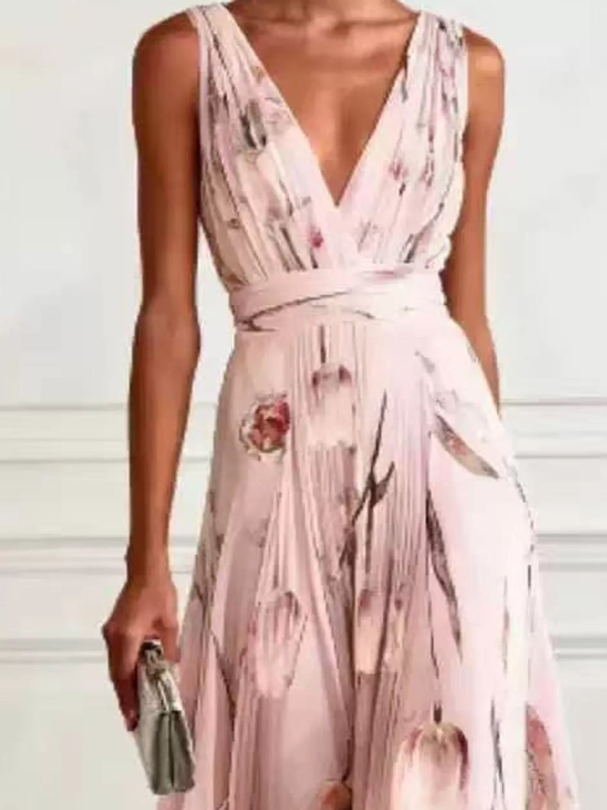 Sleeveless V-Neck Floral Maxi Dress by Belle Bijouix – view 21 of 37