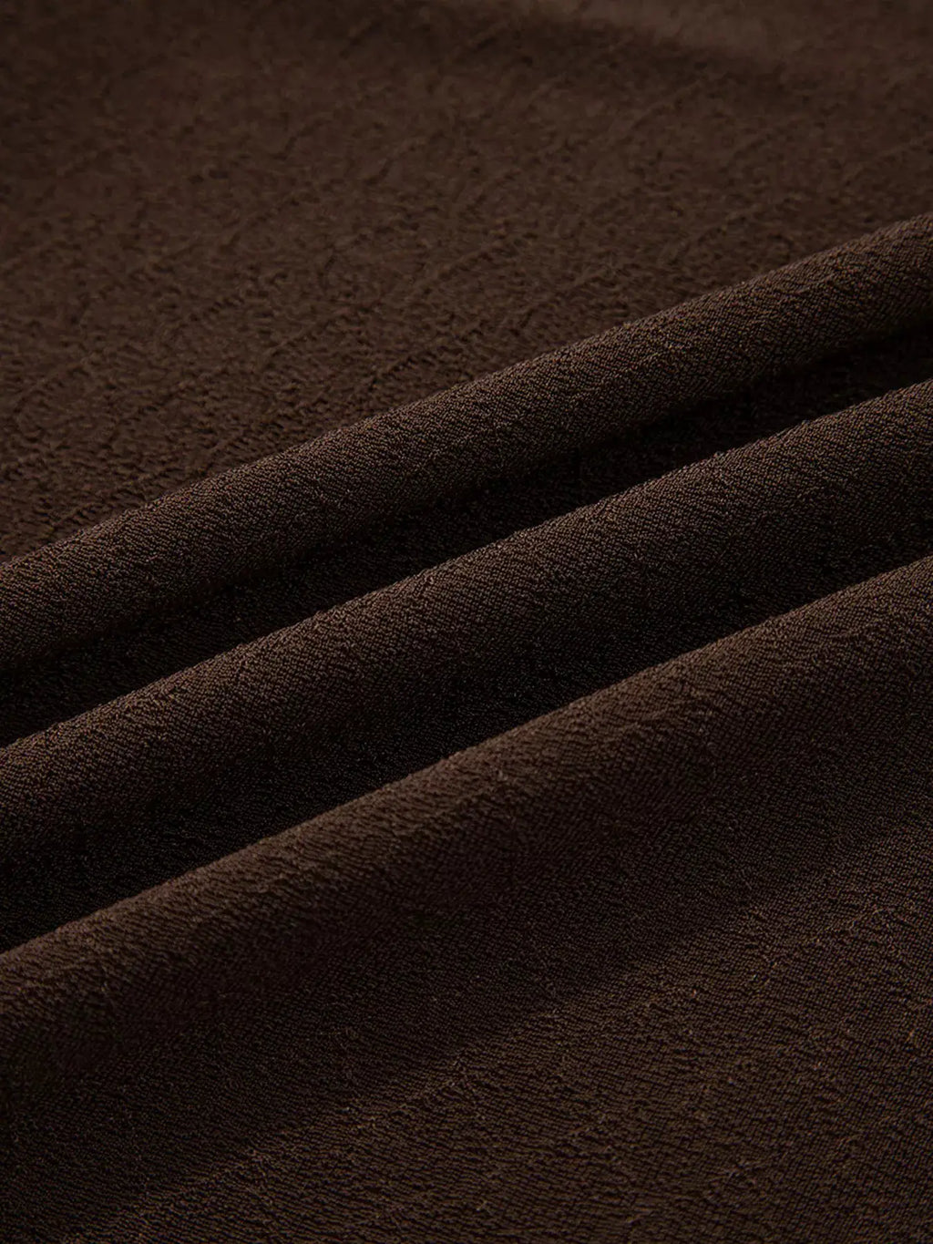 Lettuce Trim Raw Seam Patchwork Jacquard Long Sleeve Top brown jacquard knit by Belle Bijouix