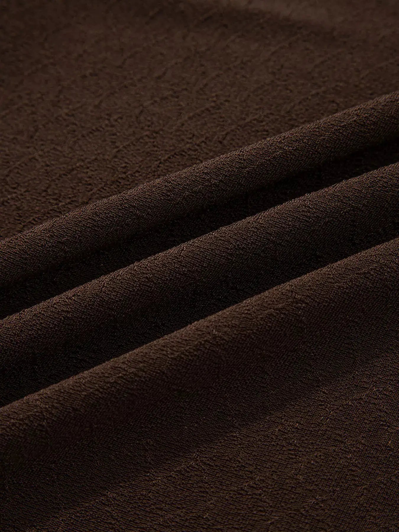 Lettuce Trim Raw Seam Patchwork Jacquard Long Sleeve Top brown jacquard knit by Belle Bijouix