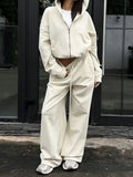 Zip-Up Hoodie & Wide-Leg Sweatpants Set by Belle Bijouix – view 1 of 29