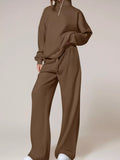 Half-Zip Sweatshirt & Wide-Leg Sweatpants Set by Belle Bijouix – view 1 of 27