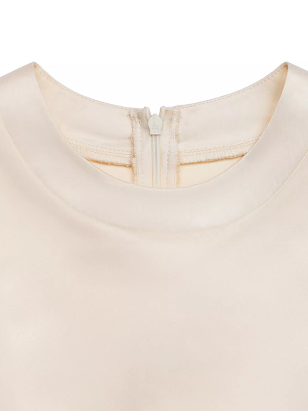 Sleeveless A-Line Midi Dress by Belle Bijouix, cream with back zipper detail