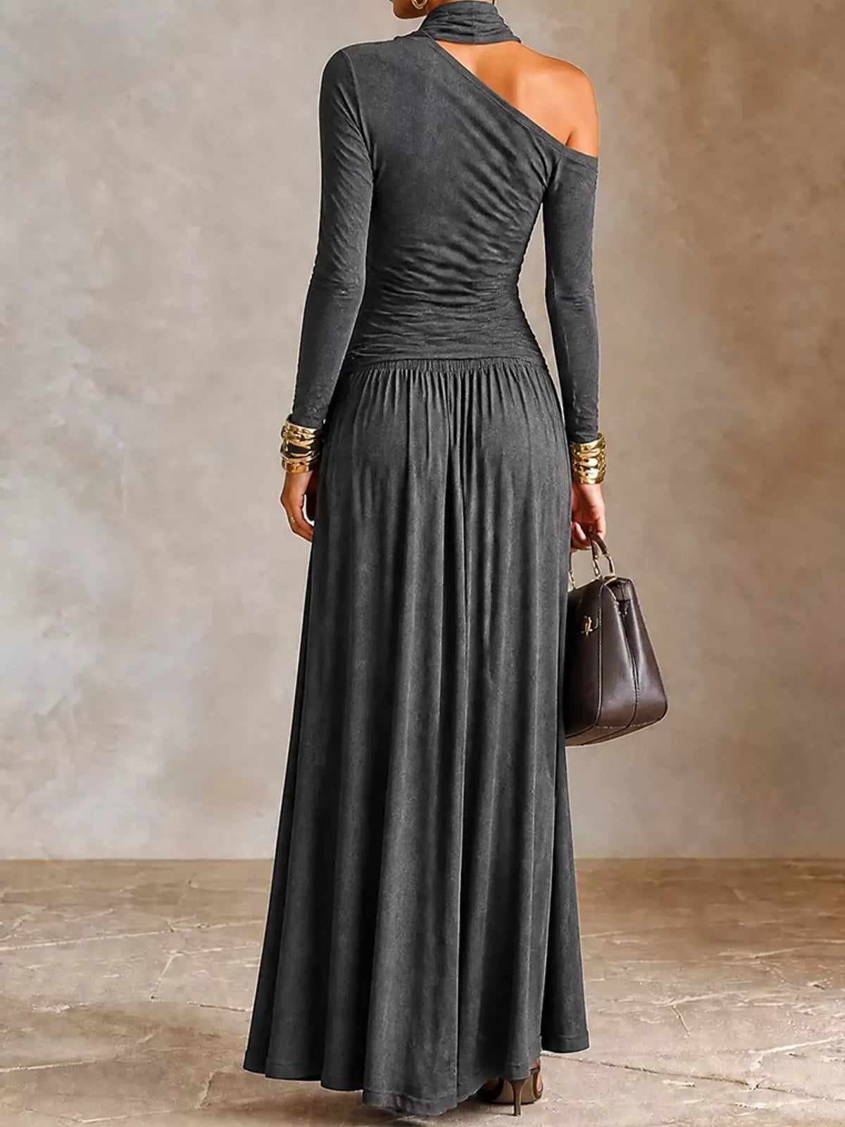 Asymmetric Cutout Long Sleeve Maxi Dress by Belle Bijouix – view 2 of 11