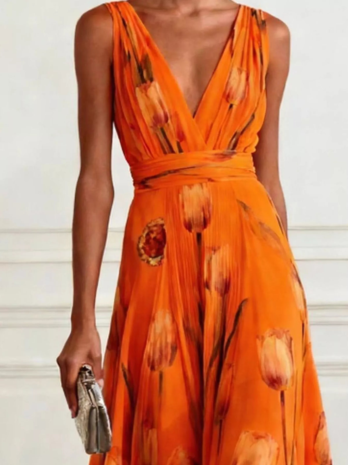 Sleeveless V-Neck Floral Maxi Dress by Belle Bijouix – view 9 of 37