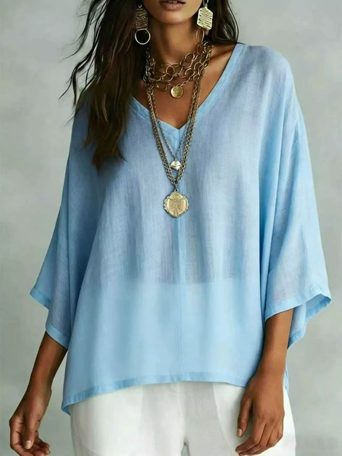 V-Neck Loose Fit T-Shirt